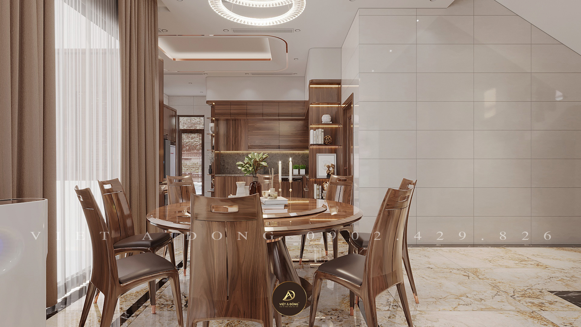 giá bàn ăn gỗ óc chó